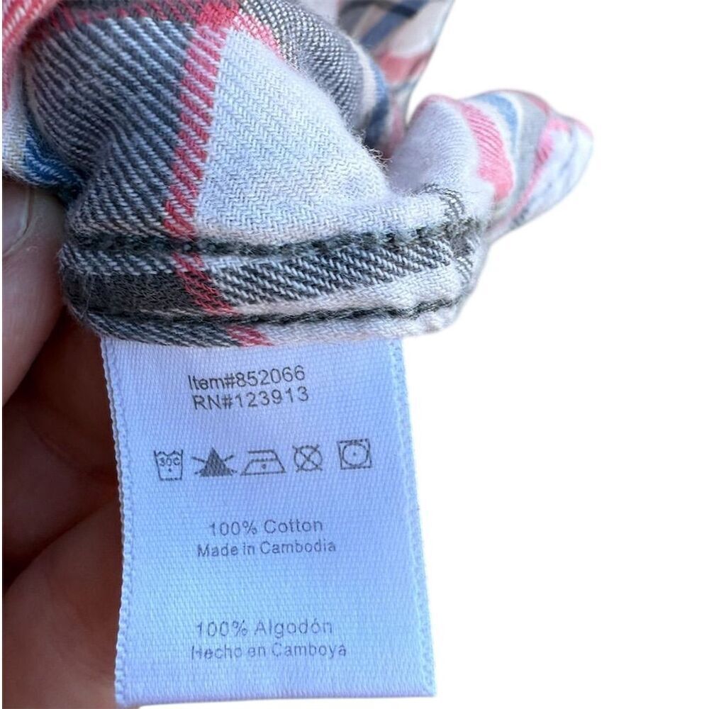 Jachs Girlfriend Plaid Pearl Snap Shirt Small - Picture 7 of 8